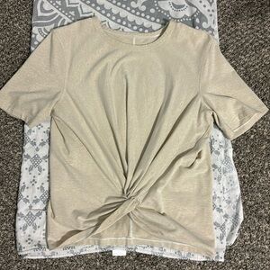 Lululemon Gold shimmer beige top